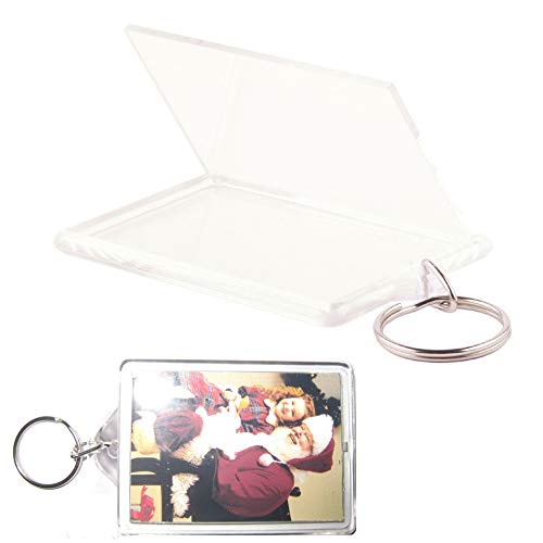 Baaxxango 10pcs Acrylic Photo Frame Keychains,Clear Personalized Picture Keychain as Gift for Artwork,1.7x2.7 inch Photo - Thumbnail 3
