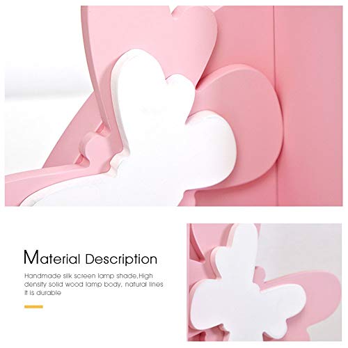 MAGO Cute Butterfly Shape Bookend Shelf for Home Office Library School Study Decoration Gift,Wooden,Pink