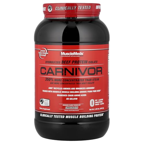 MuscleMeds CARNIVOR Beef Protein Isolate Powder, Muscle Building, Recovery, Lac…