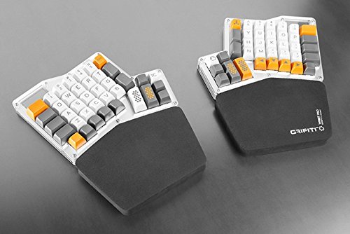Grifiti Fat Wrist Pad Massdrop Ergodox 2 Piece Set About 6.5 x 4.2 x 0.75 Inch Mirror Image Wrist Rests for Ergodox and Infinity Keyboard Sets (Black Nylon)