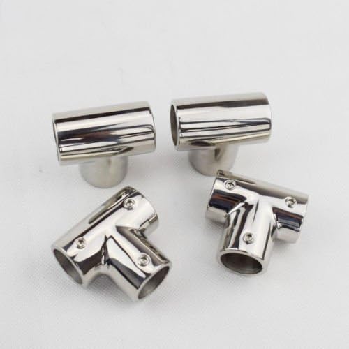 4PCS Stainless Steel 316 90 Degree Handrail 7/8" Rail Fitting Hardware