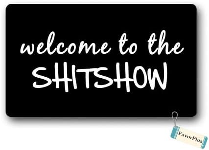 Doormat Welcome to The Shitshow Entrance Outdoor/Indoor Non Slip Decor Funny Floor Door Mat Area Rug for Entrance 15.7x23.6 inch