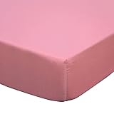 Gia Solid Coral Pink Cotton Baby Girl Fitted Crib Sheet