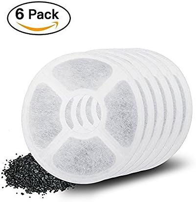 Lovespot Filters for Carbon Replacement Filter Compatible with Pet Water Fountain, 2.0 L Cat Water Drinking Fountain, 6 Packs (Filters-6 Pack)