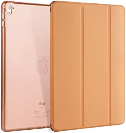 iPad Pro 9.7 Case, Seetru Transparent Back Ultra Slim Light Weight Auto Wake Up &amp; Auto Sleep Smart Stand Cover Tri-fold Protective PU Leather Case for iPad Pro 9.7 inch - Brown