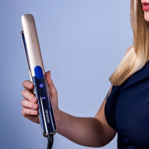 Lisseur avec Infrarouge et Plaques Vibrantes Lisse i-Twerk Pro Elite. Revêtement Céramique et Tourmaline, Technologie Ionique, Température 160°-260°C, Chauffage Rapide, Écran