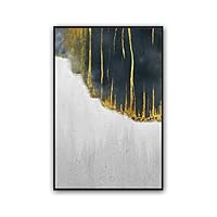 Framed Canvas Wall Art Abstract Color Block Canvas Prints Home Artwork Decoration for Living Room,Bedroom - 16x24 inches