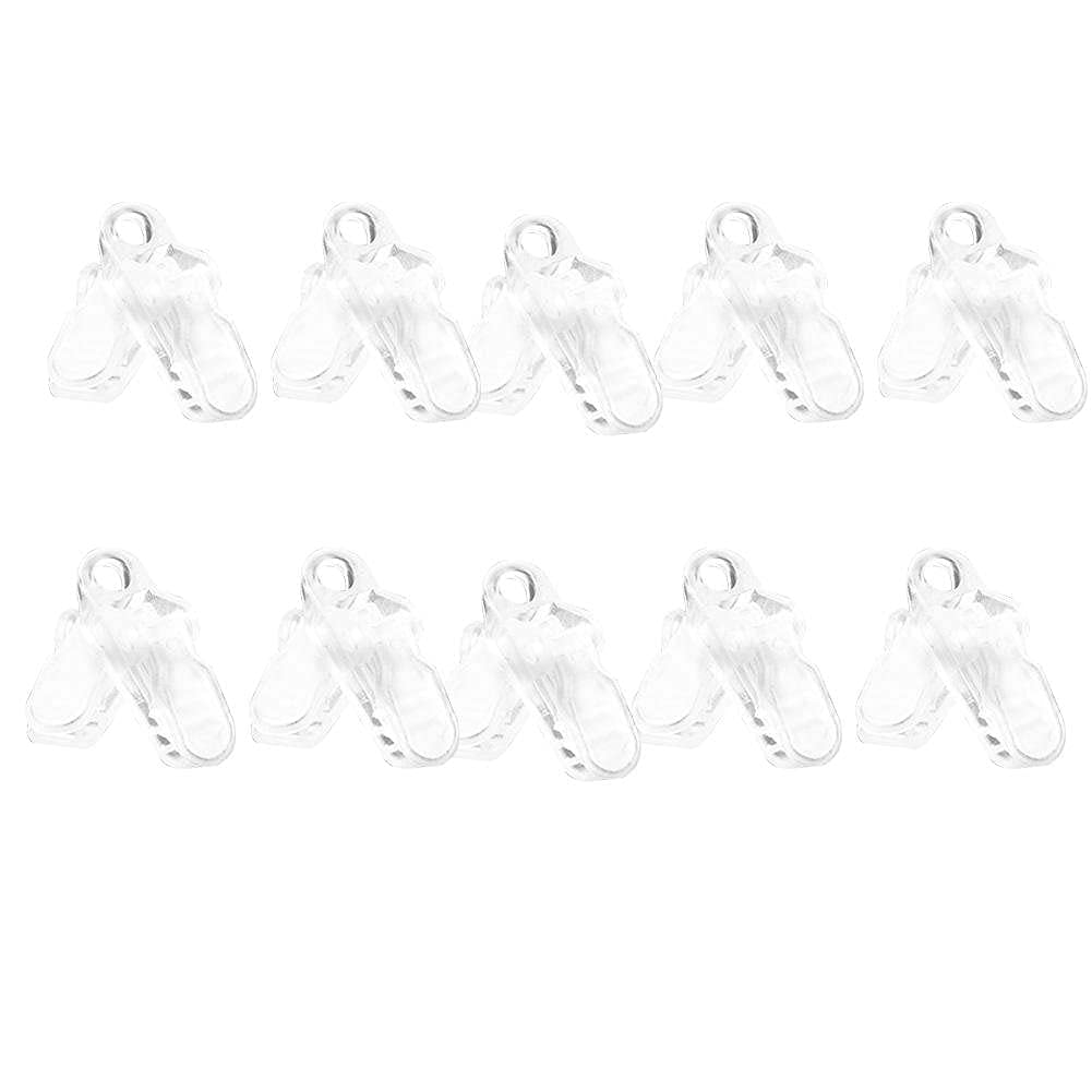 20 PCS Tents Clip Plastic Tent Clamp Jaw Tent Snaps Awning Wind Rope Clamp For Tent Outdoor Camping Canopy Windproof Pull Hook