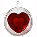 Glow Castle Heat resistant creative double layer heart cup cup clear glass milk cup tea milk cup cup coffee cup (240ml)