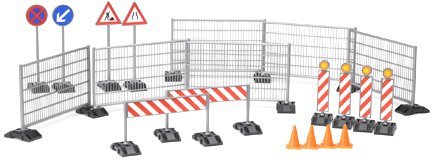 Bruder Construction Set: Railings Site Signs and Pylons - //coolthings.us