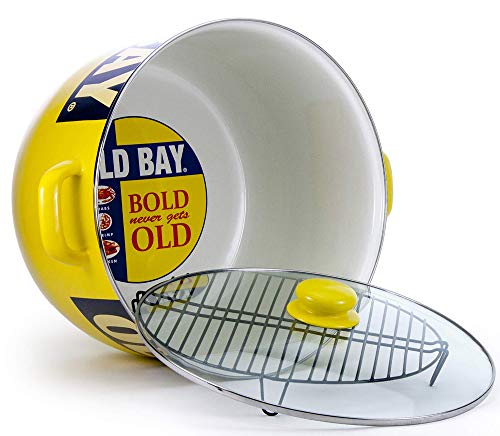 Golden Rabbit Enamelware - Old Bay Pattern - 18qt Stock Pot - Thumbnail 4