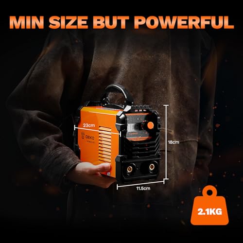 Mini Soldering Iron:DEKO 140A 220V MMA ARC Welder for Home Repair, Metal Welding, DIY, Portable Welding Machine with Adjustable Shoulder Strap for Welders