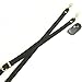 Lam Gallery Split Leather Purse Strap Replacement Black Wide 5/8