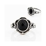 cytprimedesign Vintage Imitate Black Onyx Ring