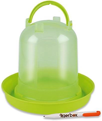 Wolseley 8LT Citrus Green HEN PARTY POULTRY DRINKER U.V. Stabilised 100% Recylable Plastic AND Tigerbox® Antibacterial Pen.