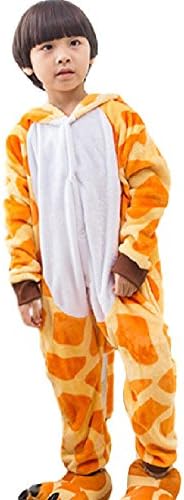 ANGELIENO Unisex Dinosaur Kids Pajamas Animal Costume Sleeping Wear 5 Size (XXL, Giraffe)