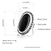 dnswez Oval Black Onyx Marcasite Stones Silver Oxidized Big Statement Cocktail Rings for Women Men(7)