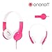 BuddyPhones Discover - Volume-Limiting Kids Headphones - Comfortable and Durable - Built-In Audio Sharing Cable - Compatible with Fire, iPad, iPhone, and Android Devices - Pink