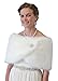 Bridal fur shawl wrap, Ivory Faux Fur Wrap, fur shrug Free Brooch | Tion Design Bridal