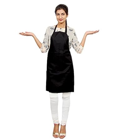 Switchon Polyester Waterproof Apron (Black, 22-inch, 6377)