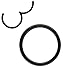 NewkeepsR 3PCS-1.0mm Black Anodised Hinged Clicker Nose Hoop Rings, 18 Gauge 316L Steel Seamless Segment Sleeper Earrings Piercing-8/9/10mm