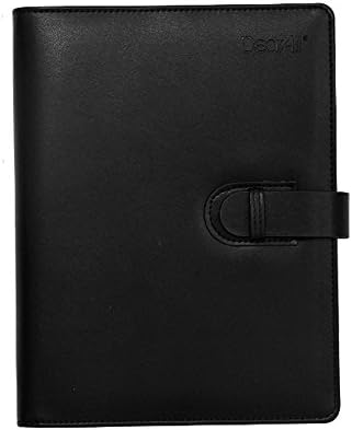 EVIICC Business Notebook Leather Journal Refillable Hardcover A5 Notepad 180 Pages with Inner Pocket Pen Holder