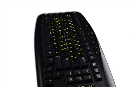 GLOWING FLUORESCENT PROGRAMMER DVORAK NEW KEYBOARD LABELS