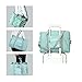 FUNFEL Foldable Travel Duffel Bag Tote Carry on Luggage Sports Water Resistant Nylon(Ⅲ-Mint Green)