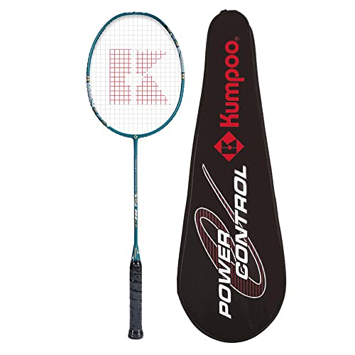 KUMPOO Badminton Racket Set Professional Racquet: Carbon Fiber Badminton Racket Set with Racquet Bag, E89LS Green