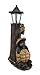 Zeckos Resin Outdoor Figurine Lights Turtle Won The Race Solar Led Welcome Statue Lantern 10 X 18 X 7 Inches Brown