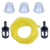 Adefol Fuel Filter + Fue Line+Primer Bulb for Homelite BP250 HB180 HB18V GST GST18 GSTBC HBC18 HBC30 HBC30B HGT HLT15 HLT16 HLT17C HLT18 HLT28 HT17 HT19 ST155 ST175 ST175G ST185 String Trimmer Blower