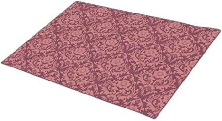Custom Doormat Nouveau Damask in Camelot red Indoor Door Mats