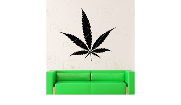 Pegatina de Pared Vinilo Adhesivo Weed marihuana hoja de ...