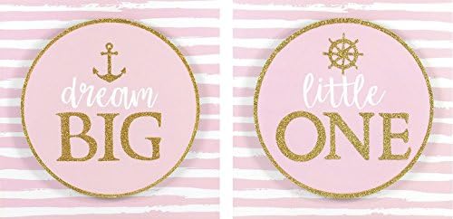 Linden Ave Wall Décor AVE10099 Dream Big Little One-2pk