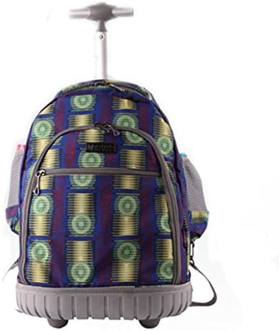 Maisffile Children Nylon Trolley School Backpack - Color Block