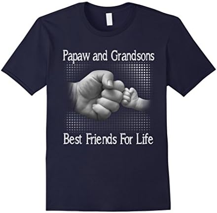Men's Papaw Grandsons - Best Friends For Life T-Shirt Father's Day XL Navy