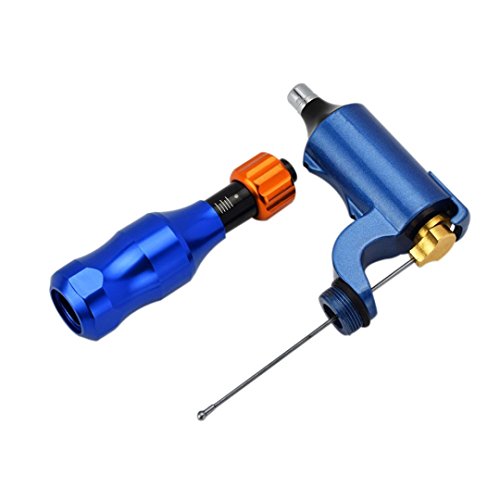 Tattoo Machine,Lotus.flower L Shape Extreme Rotary Tattoo Machine Carbon Steel Machine GunLinner Shader Equipment with Power Supply Line for Tattooing(Blue) - Thumbnail 5
