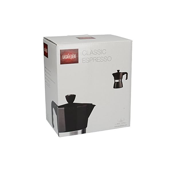La Cafetière Classic 3-Tassen-Espressokocher für den Herd, schwarz – 200 ml (7 fl oz) – Bild 4