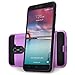 ZTE Max Duo LTE Case, 2-Piece Style Hybrid Shockproof Hard Case Cover + Circle(TM) Stylus Touch Screen Pen And Screen Protector (Violet Purple)