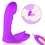 Smart Heating Wearable Vibrator, G-Spot Clitoris 2 in 1 Stimulation with 7 Powerful Vibrating Modes,Waterproof Realistic Dildo Vibrator Sex Toys for Woman and Couples
