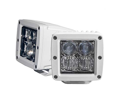 OZ-USA White 3 inch 4D POD LED Lights Spot+Flood Combo Beam Marine Boat Sailboat Yacht Ferry Airboat Fishing Vessels