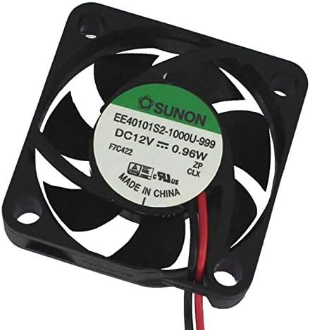 Sunon EE40101S21000U999 12V DC 0.96W 40x40x10mm Fan, 12m³/h, 6100U/Min, 23dB(A), Slide Bearing, -10...+70°C, Compatible with Desktop