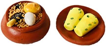 Agnika Creations Handmade Dollhouse Miniature Food - Miniature Biriyani and Kulfi