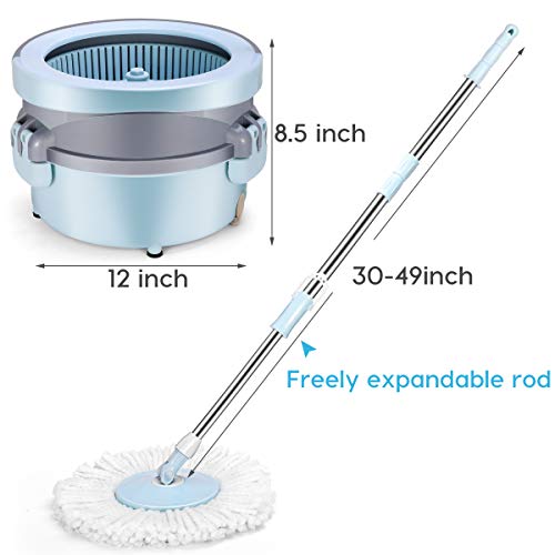 image for YAMTION 360 Spin Mop Bucket System for Floor Cleaning System with Ad