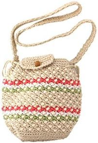 RAAYA Fashion Women Handmade Bag Black Stitch Shoulder Bag Purse Crochet Knit