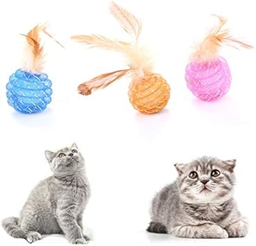 Amazon 3個セット 猫 おもちゃ 猫用ボール ネコ ねこ オモチャ 猫用玩具 猫のおもちゃ ボール 子猫 猫用おもちゃ猫用 猫用品 ペット用品 キャット 運動不足解消 室内用 屋内用 Melonva ボール 通販
