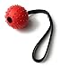 Nibble Pet Products Durable Rubber Ball with Strap Rope Handle for Obedience Training, Tug of War, or Easy Throw for Dogs Puppies, Promotes Good Behavior as a Reward