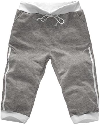 Men's Skinny Jogging Shorts Sport Pants (32, Gary)