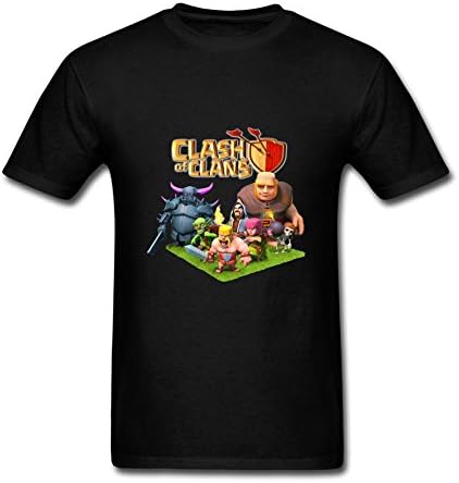 OULIN Men's Clash of Clans Cartoon T Shirt Black XL