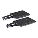 SwissElite Genuine Leather Luggage Tags & Bag Tags 2 pieces Set in 5 Color